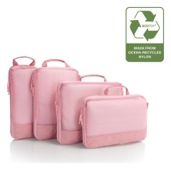 Heys Ecotex Compression Packing Cube 4 Pc Set Pink Sand