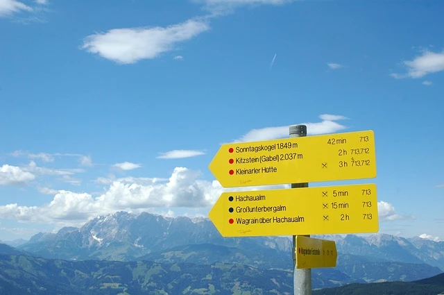 Turistične oznake v tujini.